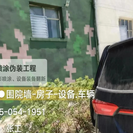 来宾数码迷彩漆施工
